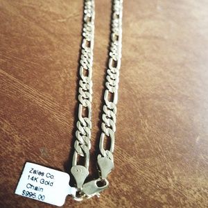 14K Gold Figaro Necklace by Zales Co.